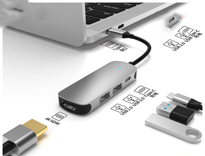Portable Workstation: Hub Multi-function Hub HDMI Docking Station Converter