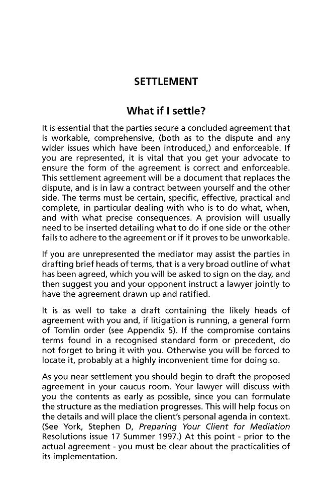 LU008 The Lay Guide to Mediation Day 3 - Settlement and Time Limited Mediations