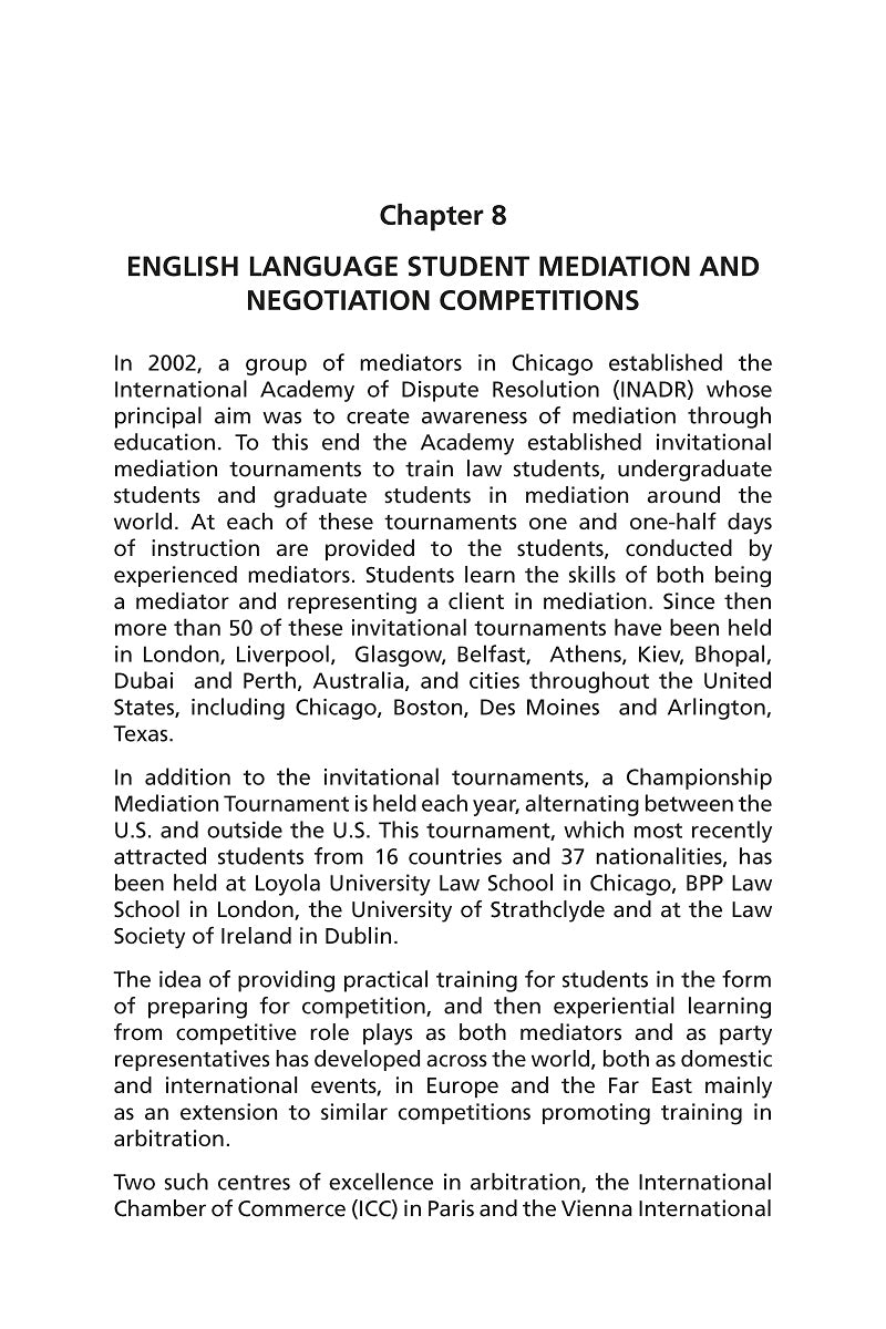 Effective Mediation Advocacy - Second Student Edition