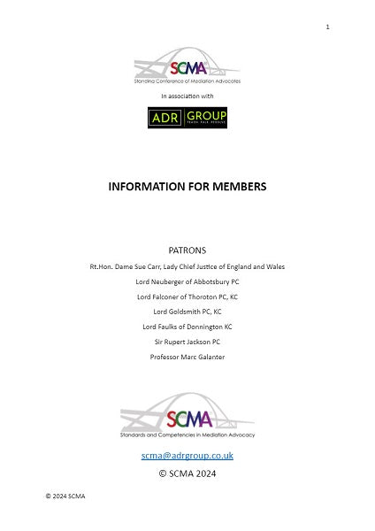 SCMA Information for Members