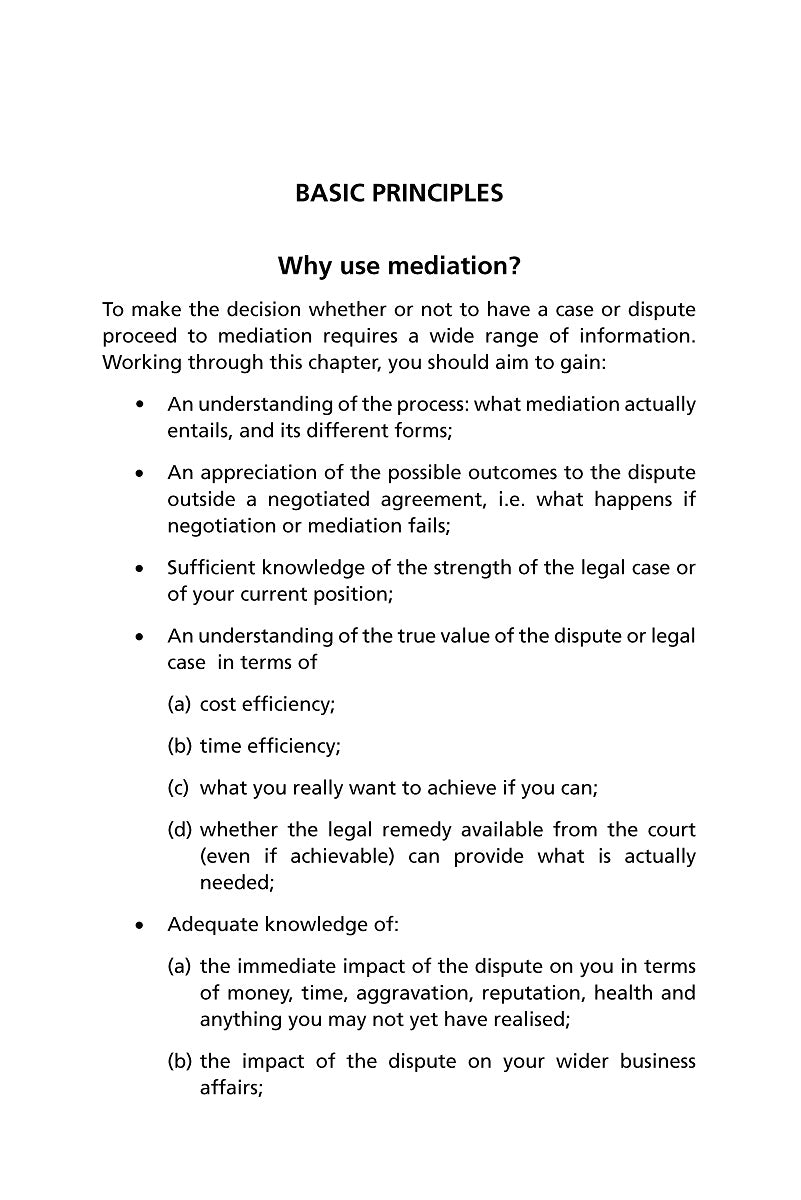 LU003: Lay Guide - Basic Principles - Preparing for Mediation